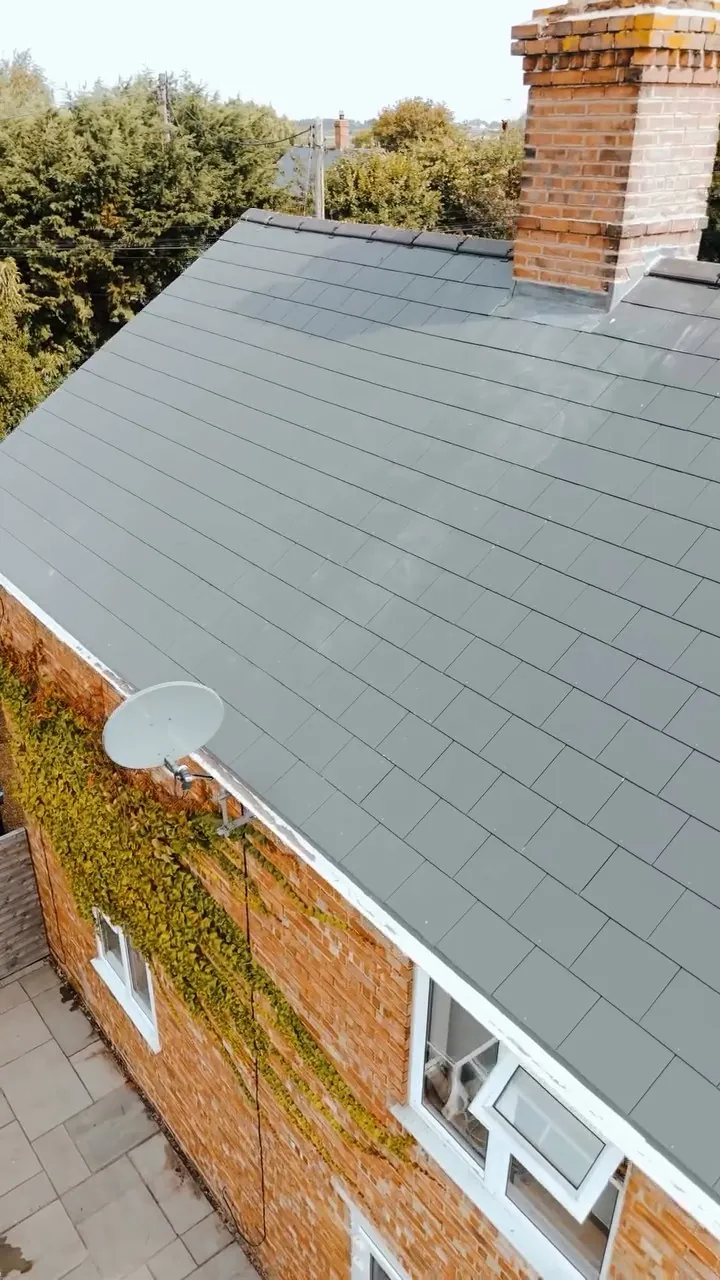Completed alternative slate roof in Downham Market, Norfolk