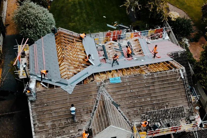 Roof replacement project in the Bath coverage area