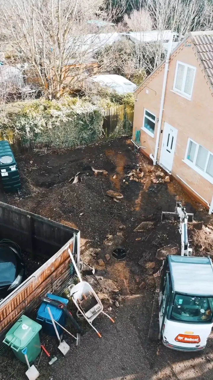 The plot before the new driveway in Tydd St Giles
