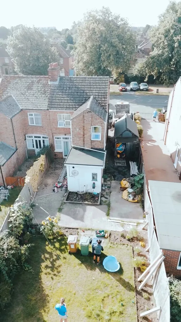The Wisbech garden before the new patio