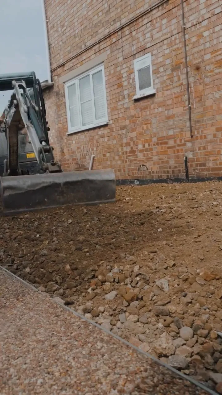 Garden dug out and levelled ready for the patio in Wisbech