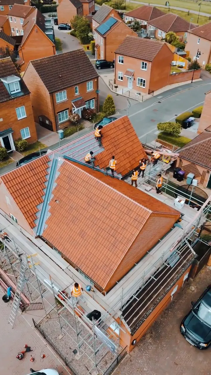 New red tiled roof on a Peterborough home