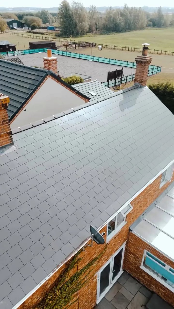 New slate roof nearing completion in Downham Market