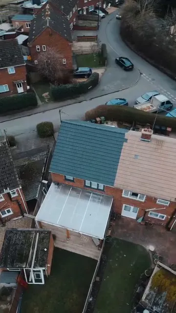 Drone view of the King's Lynn re-roof