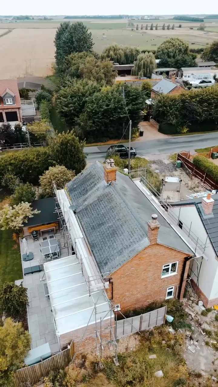 The Downham Market roof from above before work started