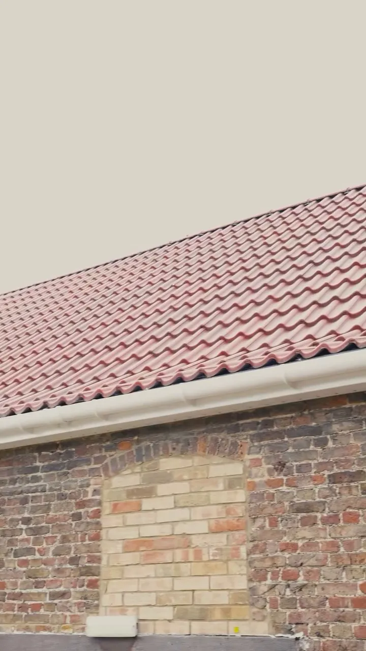 Close-up of the Rustic Red double pantiles on the Stoke Ferry roof