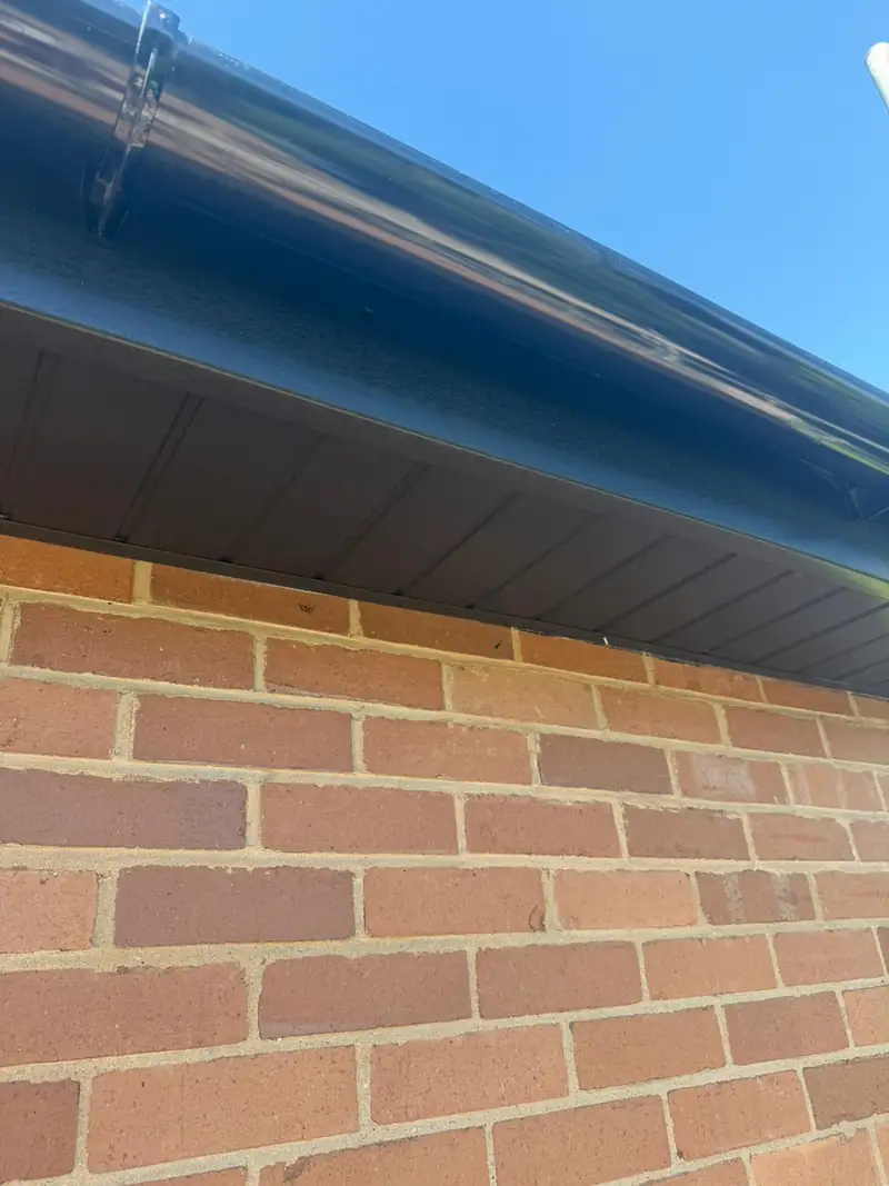 New black uPVC soffits and fascias in Hallaton, near Market Harborough