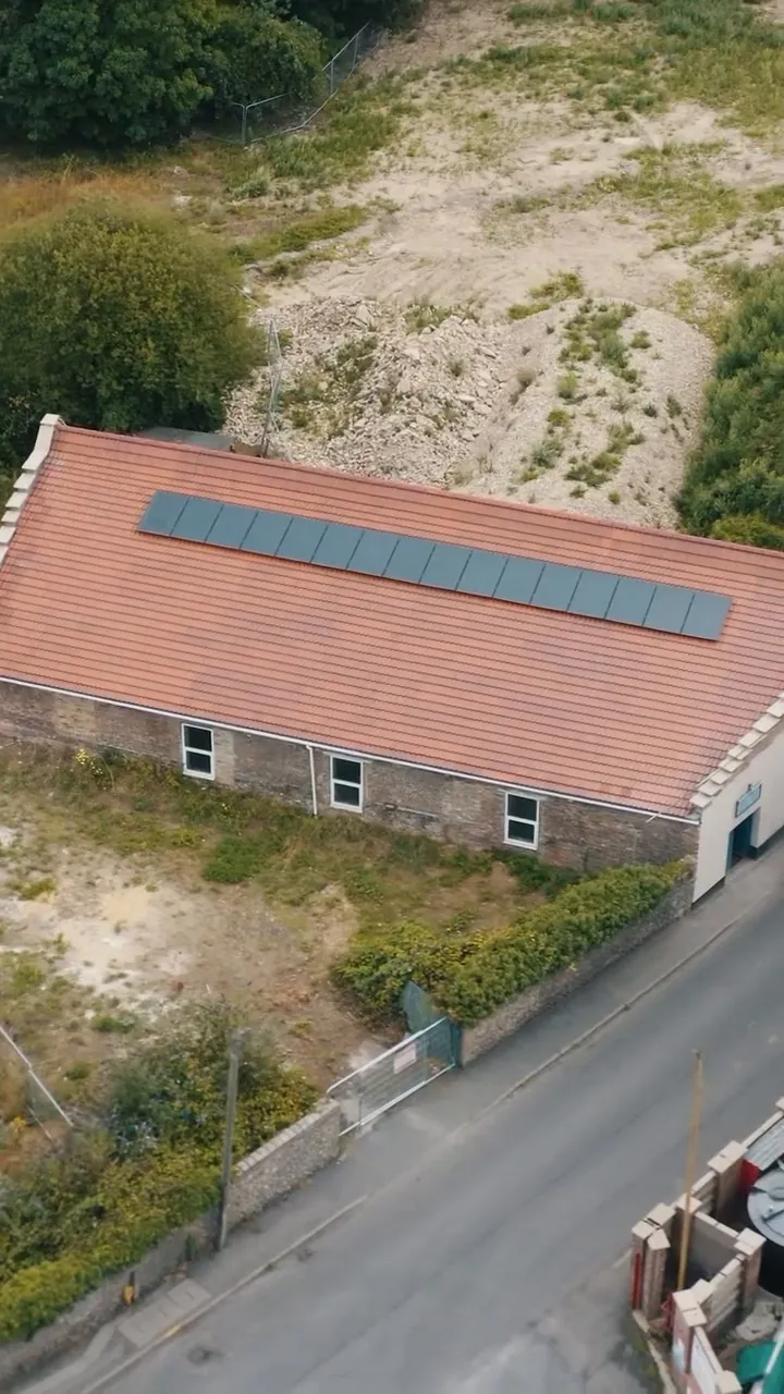 New red pantile roof on Stoke Ferry Village Hall